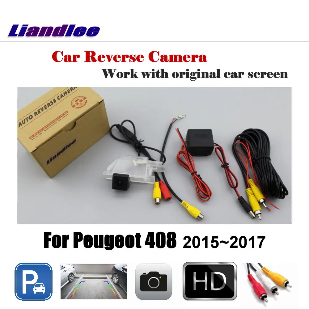 

For Peugeot 408 2015~2017 Car Rear View Rearview Camera Back Backup CAM Reverse Parking AUTO HD CCD Accessories NTSC PAL RCA AUX