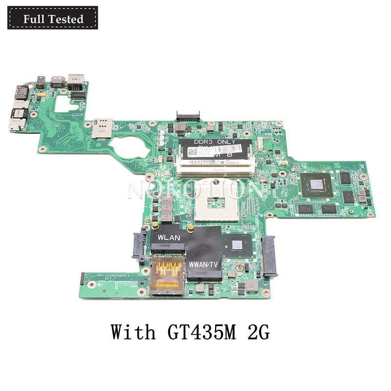 Материнская плата NOKOTION DAGM6BMB8F0 CN 0NWF36 NWF36 для ноутбука XPS L501X материнская GT435M 2G