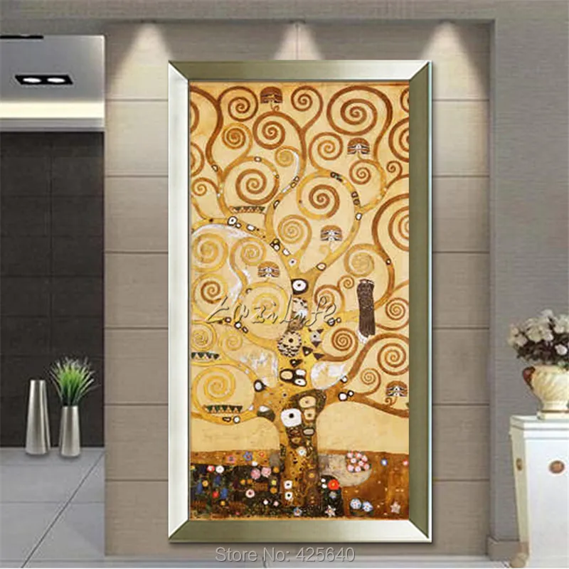 Gustav Klimt картина маслом на холсте Ручная роспись Дерево жизни современная
