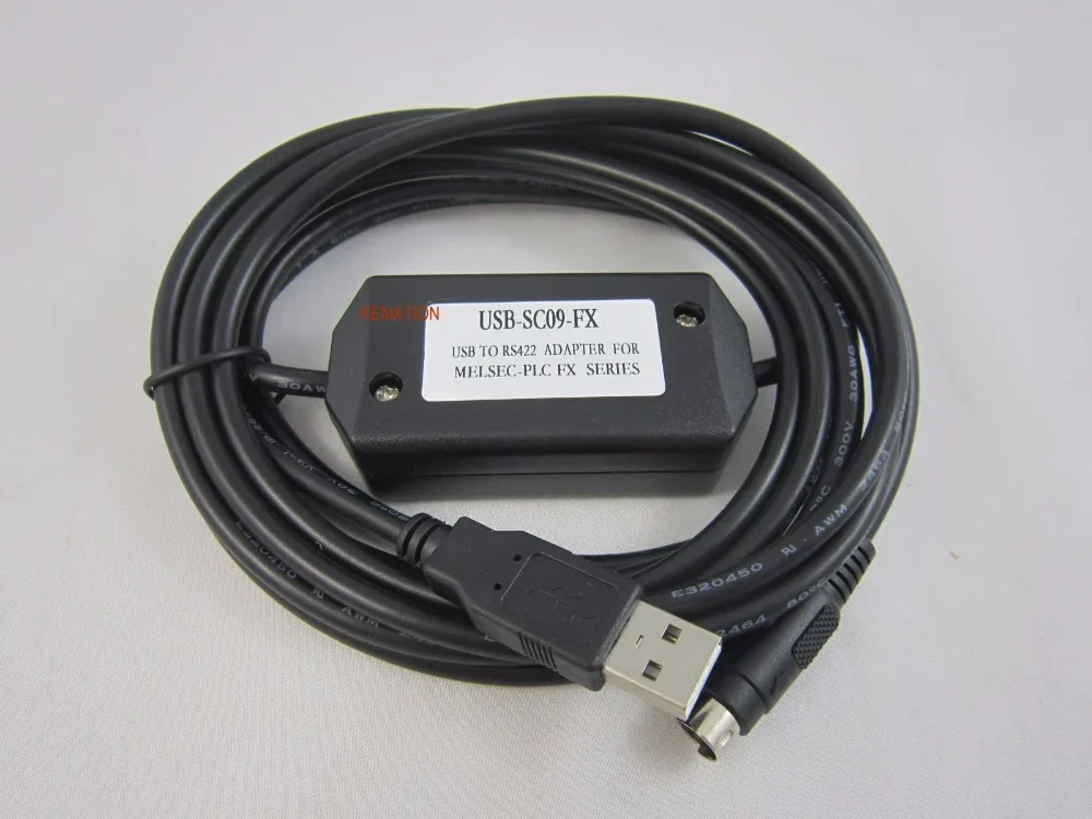 Адаптер интерфейса USB/RS422 кабель программирования для FX series PLC USBSC09FX 2 5 м поддержка