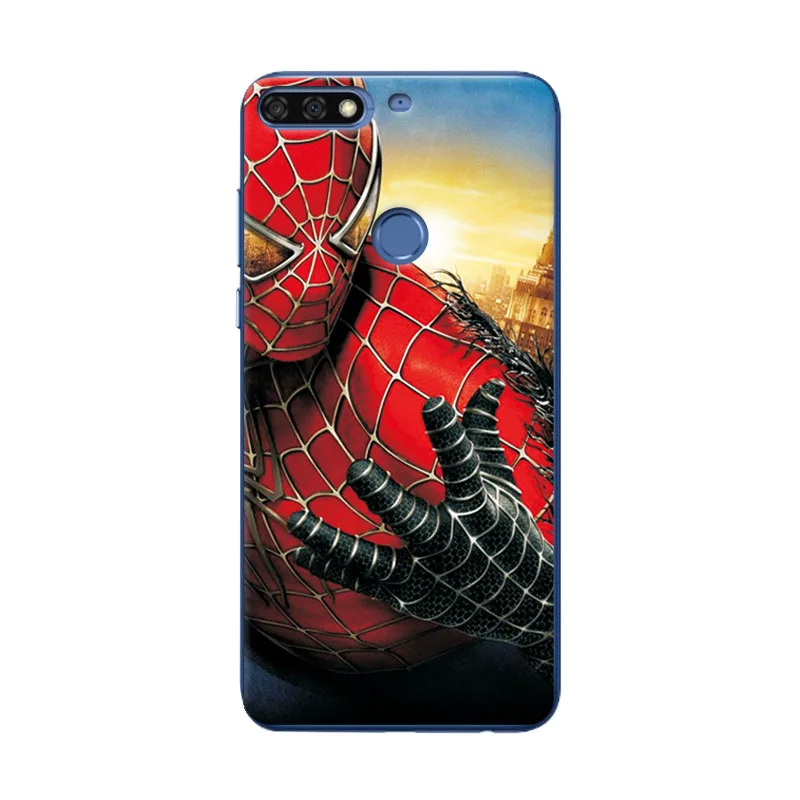 Очаровательный чехол для телефона Marvel Hero Captain America Huawei Y7Prime 2018 Человек-паук