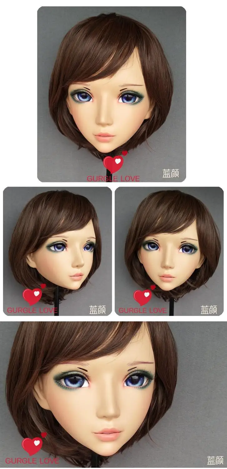 

(NEW-02) Handmade Female Resin Crossdress Pretty Girl BJD Masks Japanese Anime Cosplay Kigurumi Mask