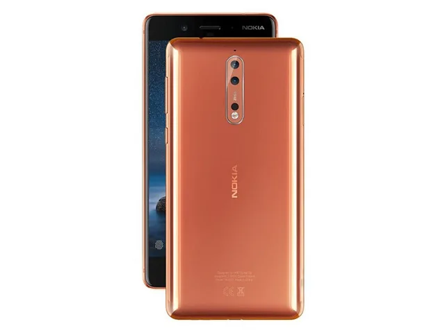 Разблокированный Nokia 8 Qualcomm835 Dual SIM 5,3 дюймов экран 4 Гб+ 64 Гб двойная задняя камера 13,0 МП 4G-LTE отпечаток пальца - Цвет: Orange