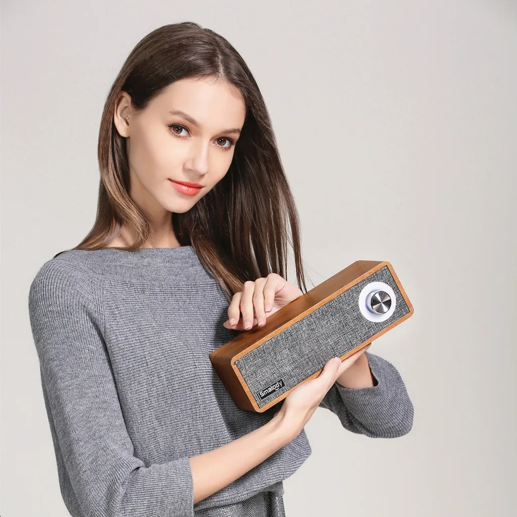 Портативная деревянная беспроводная колонка Hifi Smalody Bluetooth 4 2 динамик 1 стерео мини