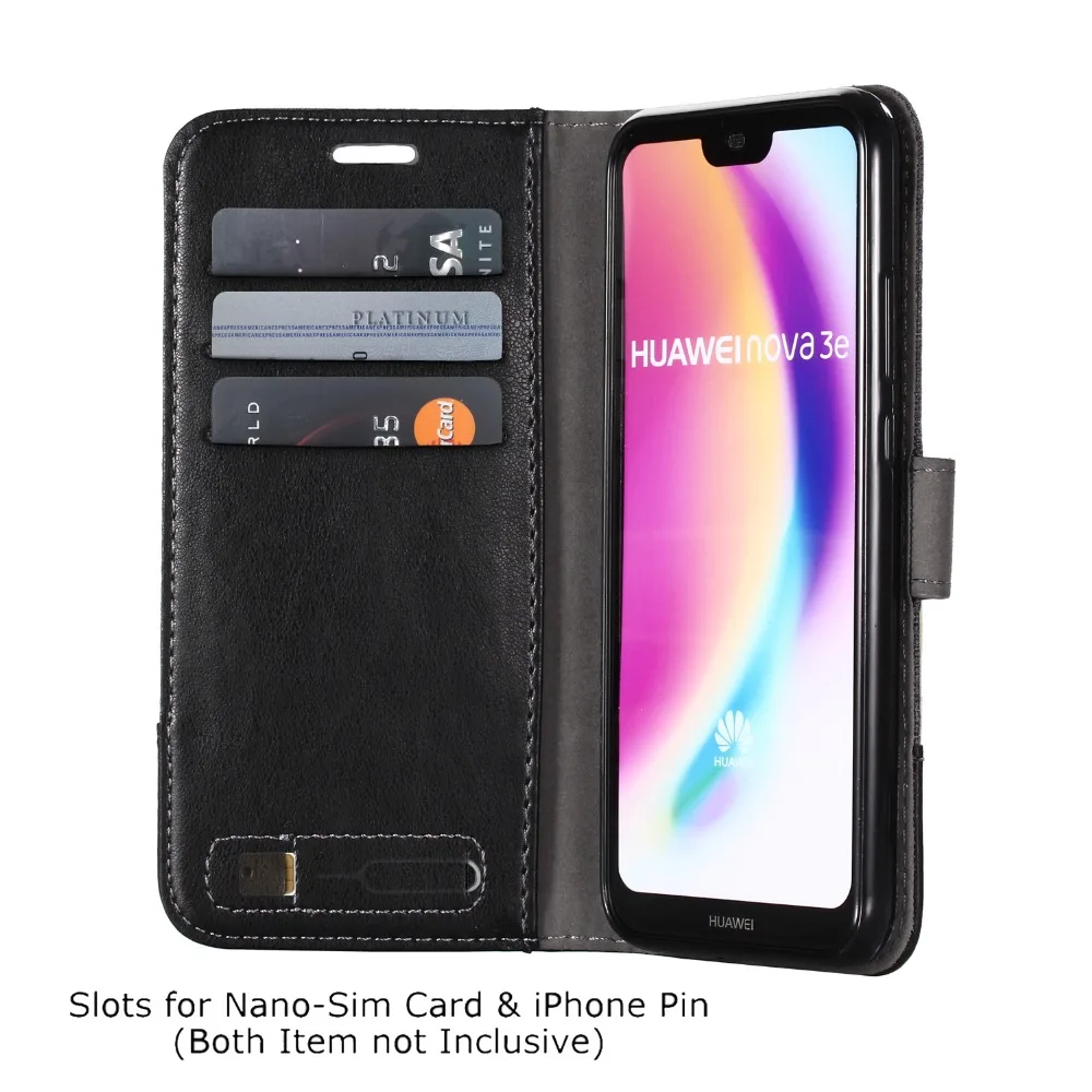 Чехол-книжка из искусственной кожи для Huawei P20 чехол-кошелек смартфона сумка Lite