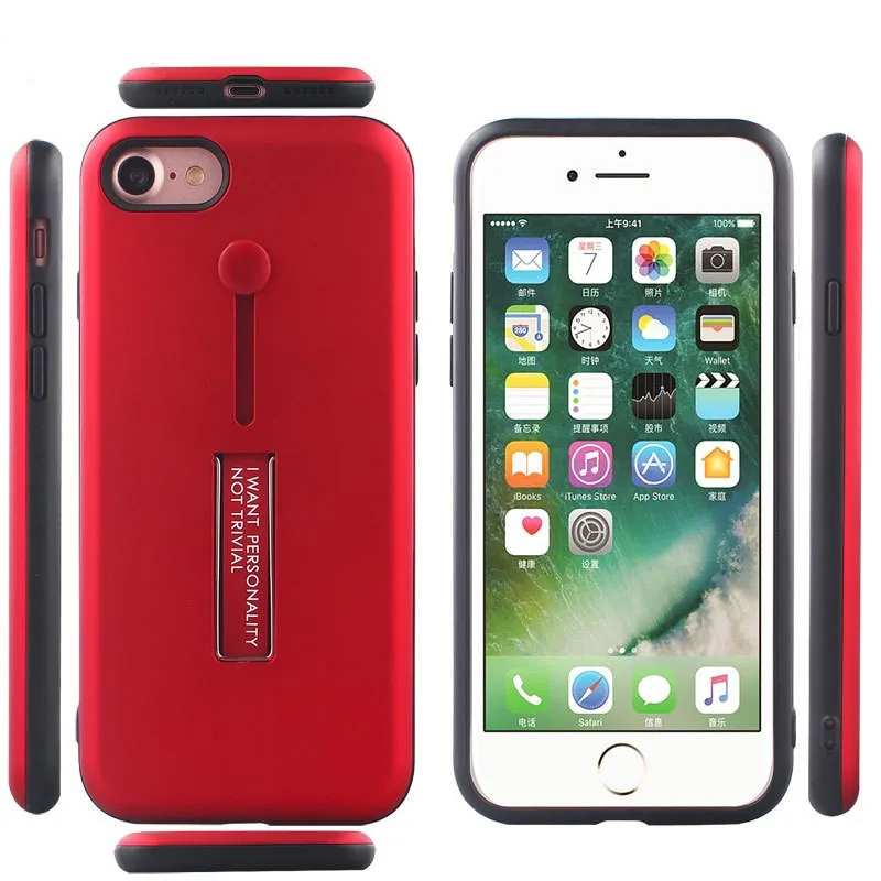 For Iphone X 7 8 6 6s Plus Phone Case Shockproof Hybrid Ring Armor Cover SE 5 5s Soft TPU Silicone Full Protect Coque Fundas |