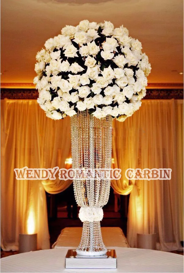 

2017 Wedding Crystal Pillars Table Centerpiece 80cm Tall