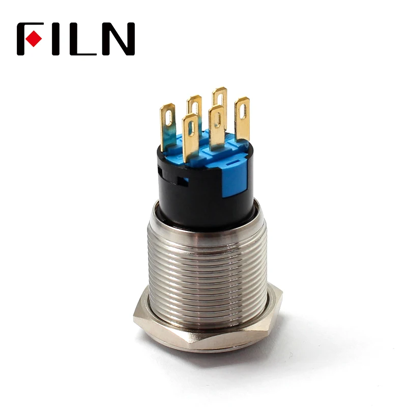 19 мм металлический 3Pin 6pin ВКЛ ВЫКЛ 2 положения 3 DPDT серия ключ для электронного