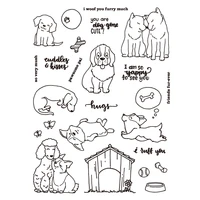 animals world lamb dog toys kennel set transparent stamp clear stamps for diy scrapbooking paper cards making decorative crafts