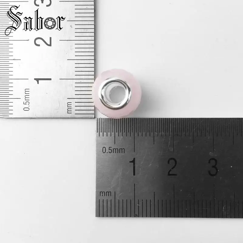 Женские бусины сделай сам розовые граненые кристаллы очаровательные серебряные