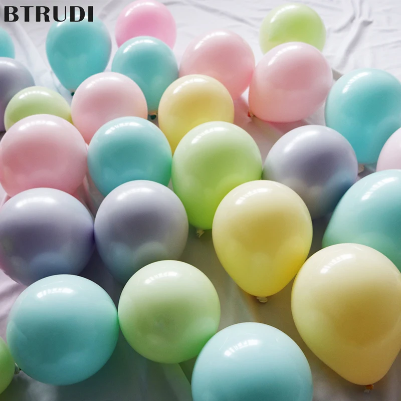 

BTRUDI 100 sets 5 inch macarons candy latex balloon set birthday party decoration for adlut wedding celebration party supplies