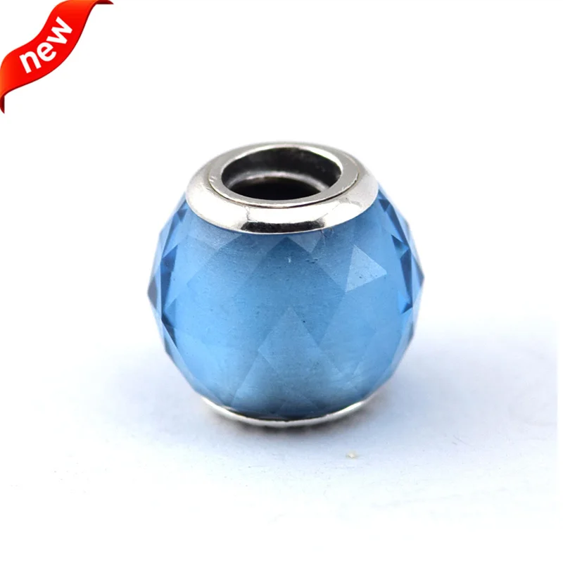 Подходят для браслетов Pandora с подвесками геометрические грани бусины 100% 925 пробы