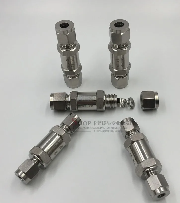 Высокое качество обратный клапан 3 6 8 10 мм 1/" 1/4" 3/" 1/2" Жесткий тубус SS304 высокого давления из нержавеющей стали кислотостойкий одноходовым клапаном