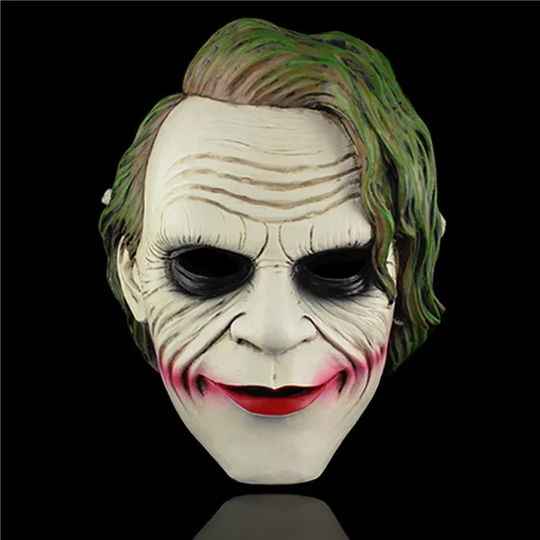 

Free Shipping Joker Mask High Quality Vivid Detail Bat hero Fans Collection Villain Heath Halloween Party Dress up Cosplay Gifts