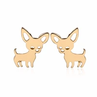 daisies 10pcslot stude earrings cute chihuahua earrings lovely dog shaped animal earrings for women