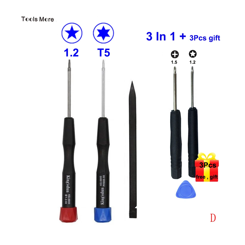 3 шт. 5-ти точечные 1,2 P5 Torx T5 Отвертка Набор для Apple MacBook Air и Macbook pro Набор инструментов для ремонта с подарком