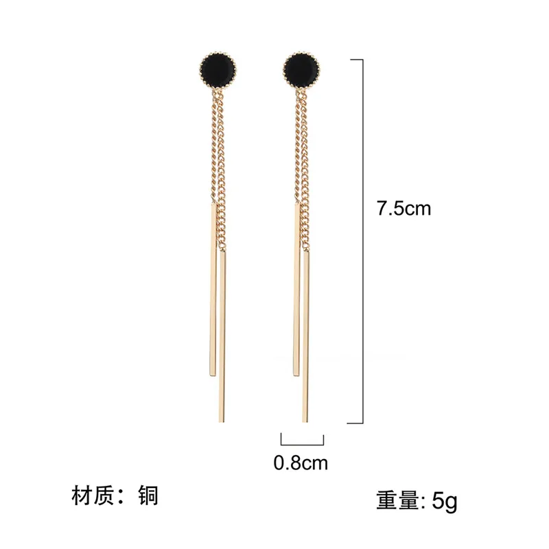 Женские длинные серьги-кисточки серебристые/золотистые серьги в Корейском стиле