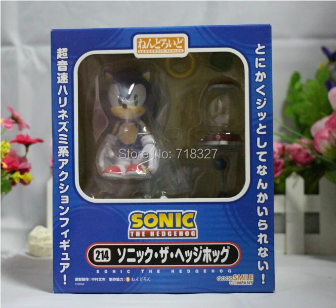 Горячие милые забавные GSC синий Соник Ежик яркие Nendoroid серии ПВХ фигурка игрушка