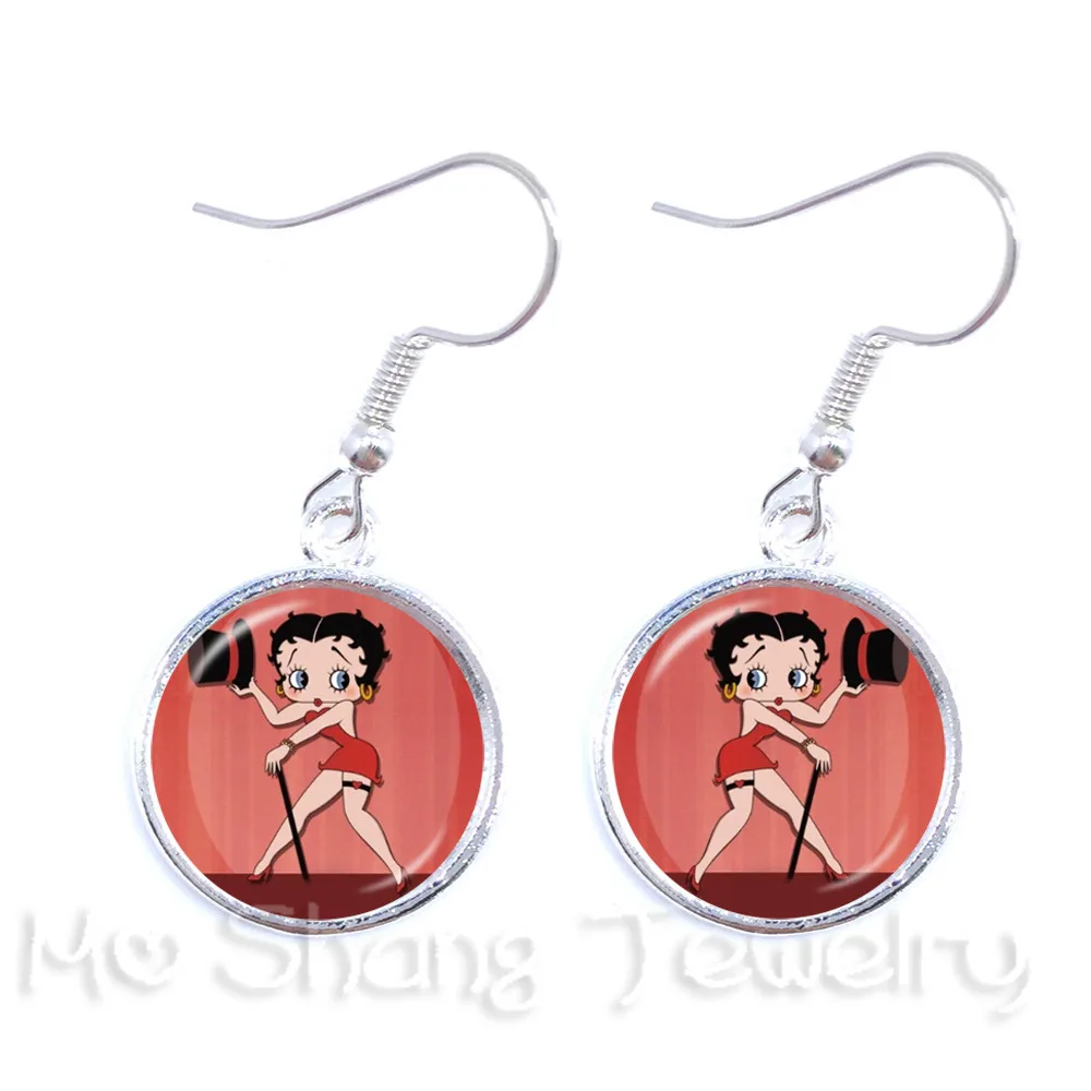 2018 новый сексуальный и прекрасный Betty Boop висячие серьги с рисунком