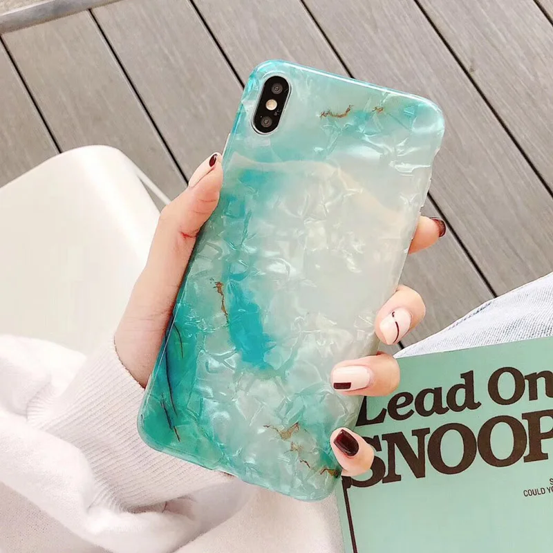 b LOVECOM Dream Conch чехлы для iPhone 11 Pro Max XR XS Max 6 6S 7 8 Plus X мягкий IMD полный корпус фиолетовый телефон задняя крышка Coque подарки - Цвет: b