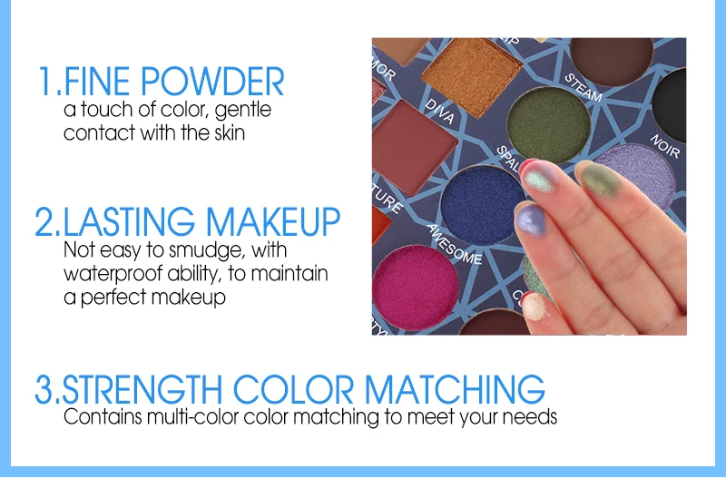 IMAGIC Новое поступление Shimmer Eyeshadow Palete 16 цветов блестящие тени для век долговечные легко носить макияж