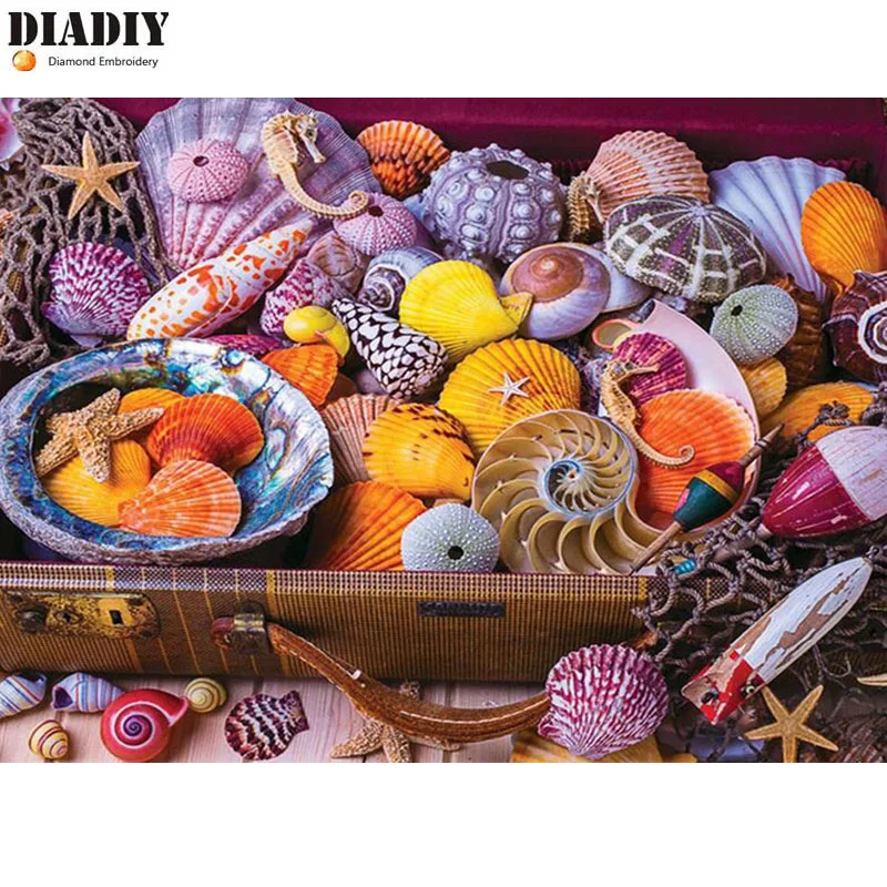 DIADIY Алмазная вышивка ракушки мозаика искусственная Бриллиантовая живопись море