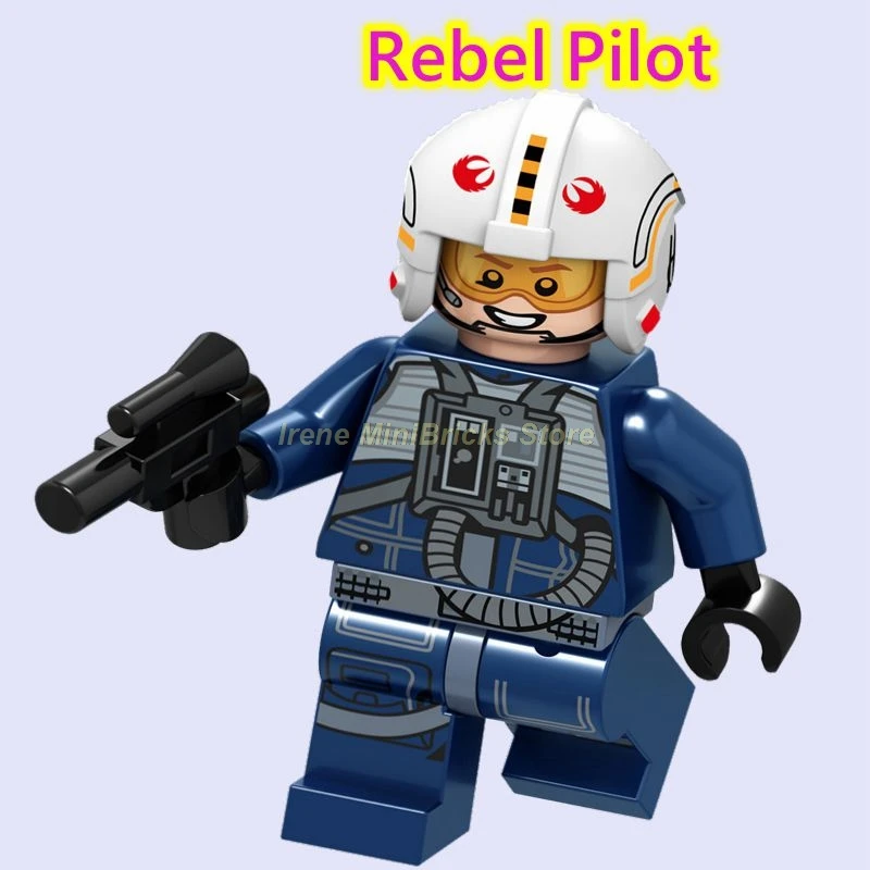 Rebel Pilot Звездные Войны Изгой Один Jyn Cassian Andor K2SO StarWars Obi Wan Kenbobi первый заказ игрушки для детей звездные войны строительные блоки - Цвет: Rebel Pilot