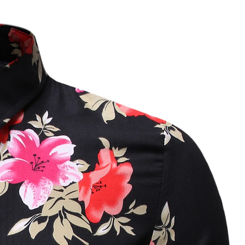 

SAILEROAD 2020 Fashion Flower Shirt Men Print Shirts Hawaiian Slim Fit Camisa Floral Masculina Summer Short Sleeve Shirts Tops