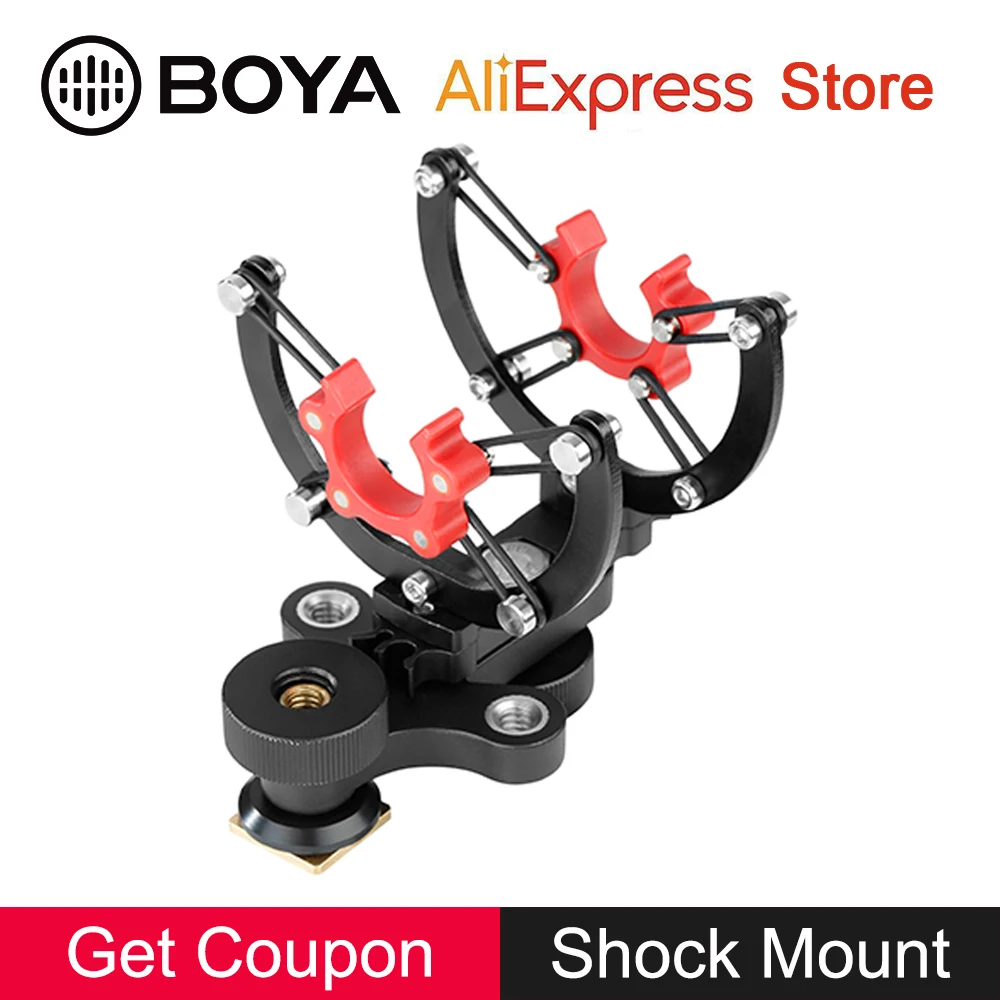 BOYA BY C40 амортизирующее крепление микрофона подвеска Shockmount для эротических игр NTG1