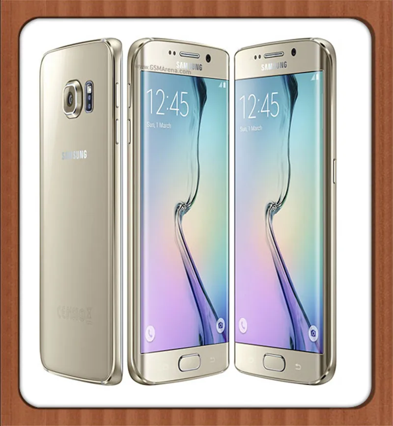 Samsung Galaxy S6 edge, разблокированный мобильный телефон 4G LTE GSM Android G925A, версия AT& T, четыре ядра, 5,1 дюймов, 16 МП ram, 3 ГБ rom, 32 ГБ - Цвет: Gold