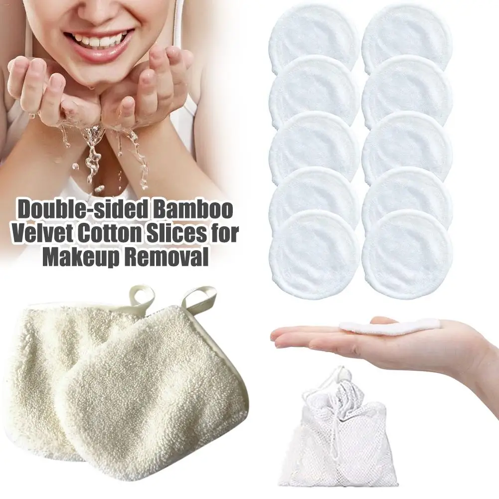 Многоразовые ватные прокладки 10 шт. средство для снятия макияжа лица двухслойные