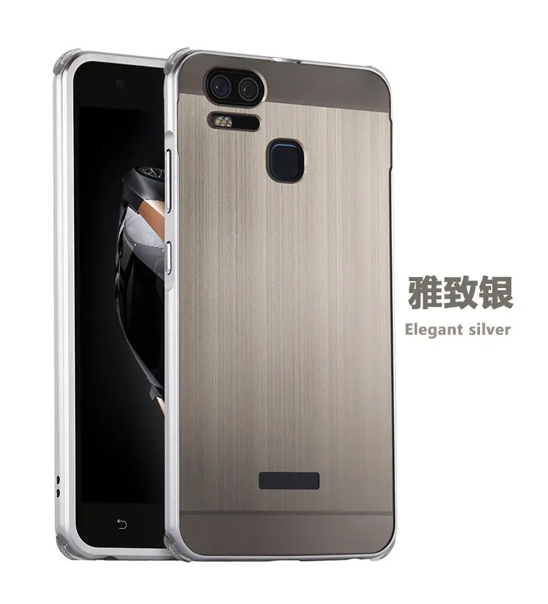Для Asus Zenfone 3 Zoom ZE553KL 3 Laser ZC551KL чехол Алюминиевый металлический бампер 3 Deluxe ZS570KL Покрытие матовый PC жесткий чехол - Цвет: Silver