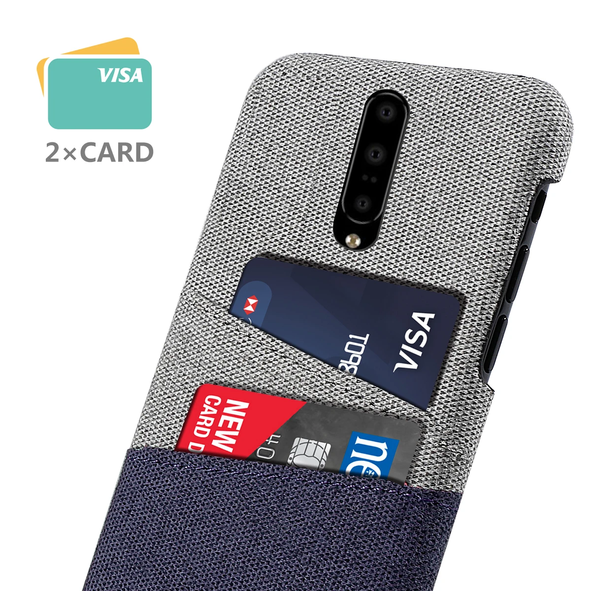 Для OnePlus 7 Pro Чехол в стиле ретро тканевый держатель для карт Ультратонкий чехол с