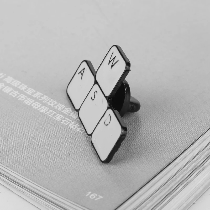 Cute Simple White Set Keyboard Heart Enamel Pins This Is A Positive Sign Tag Brooch Funny Clothes Badge Family Kid Meaning Gift | Украшения