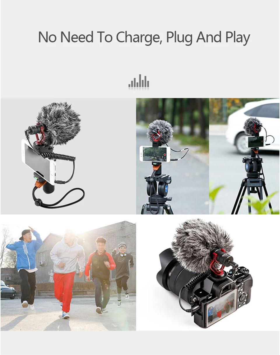 Boya BY-MM1 дробовик видео микрофон Youtube Vlogging Запись микрофон для iPhone HuaWei DJI Osmo ZHIYUN Smooth Q Canon sony DSLR