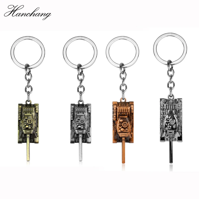 dongsheng Fashion 3 Colors 3D World of Tanks Key chain Metal Key Rings For Gift Chaveiro Car Keychain Jewelry Game Key Holder newest car keychain chaveiro para moto key chain car jewelry bijoux embroidery key holder chain keychain keyring keyfobs 2pcs