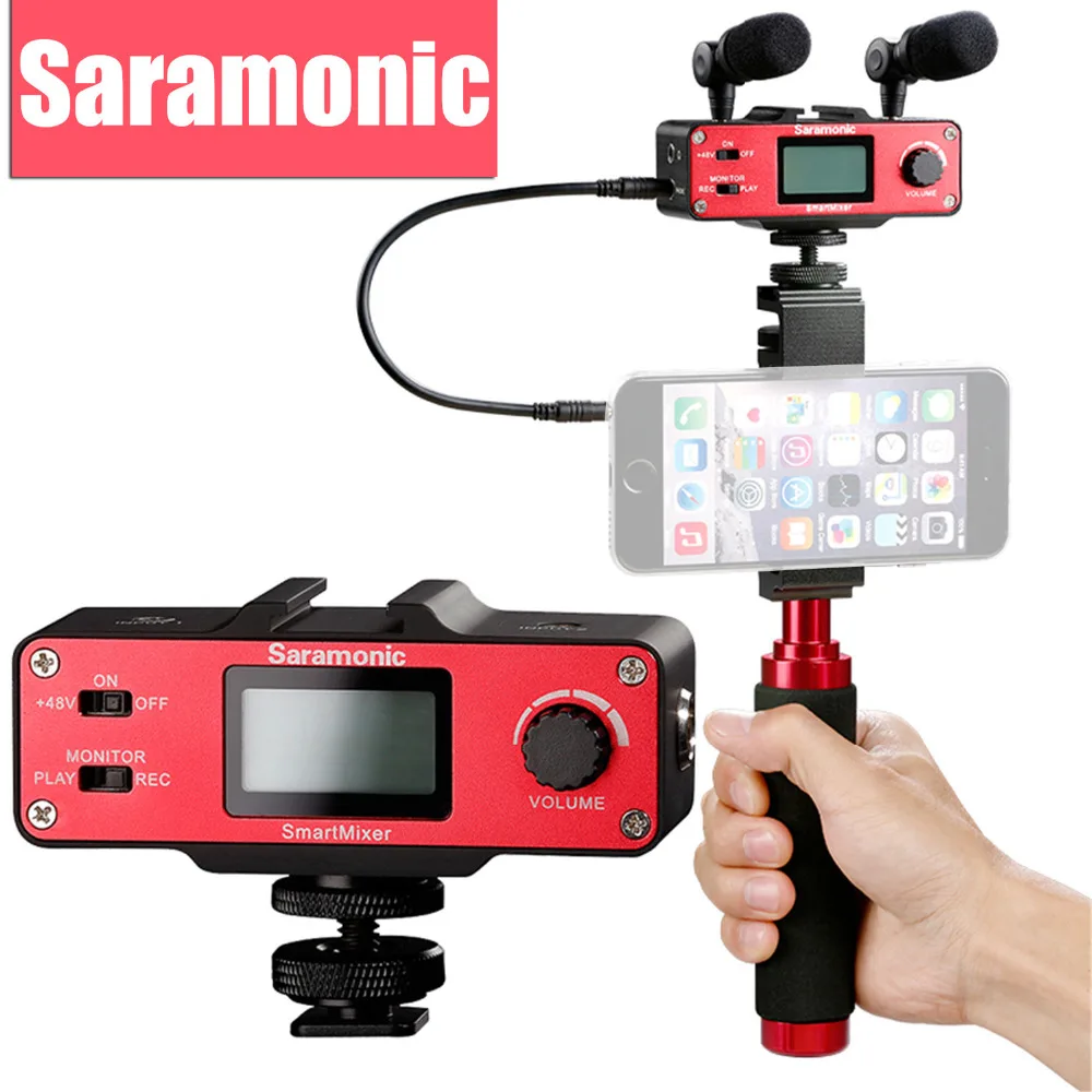 Saramonic SmartMixer ручная запись стерео микрофонная установка для смартфонов iPhone 7 6 6s 5 5S и samsung Galaxy Xiaomi
