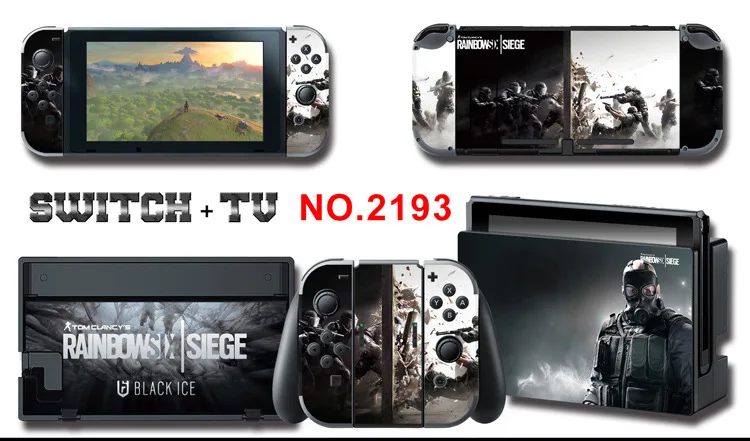Для nintendo Switch Pain sticker консоль Dock Joy Con полное покрытие цветной бумажной кожи Закаленное стекло протектор экрана от 2000-2305