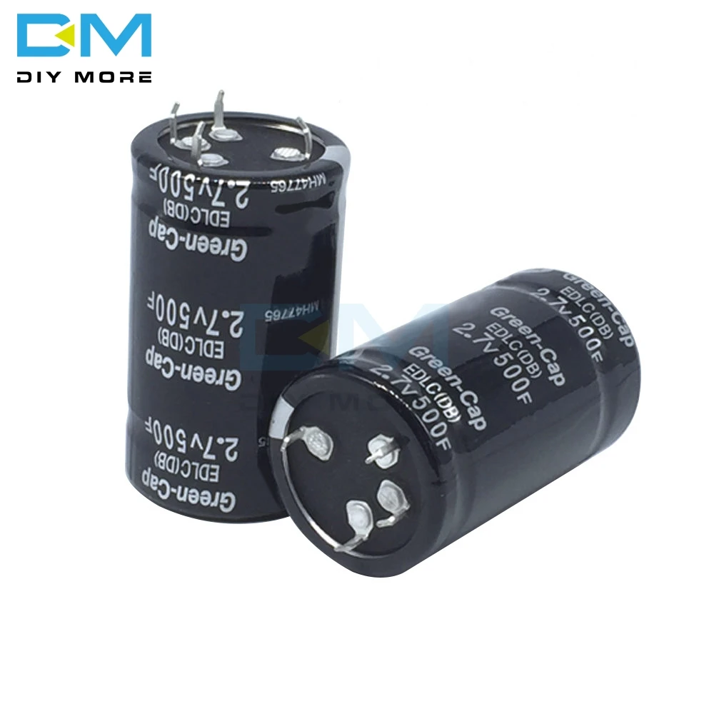 Diymore Super Farad конденсатор 2,7 V 500F 35*60MM конденсаторы сквозное отверстие конденсаторы общего назначения 2.7V500F два фута четыре фута