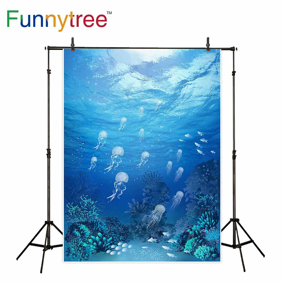 Фоны Funnytree для фотостудии океан морская Медуза морские растения