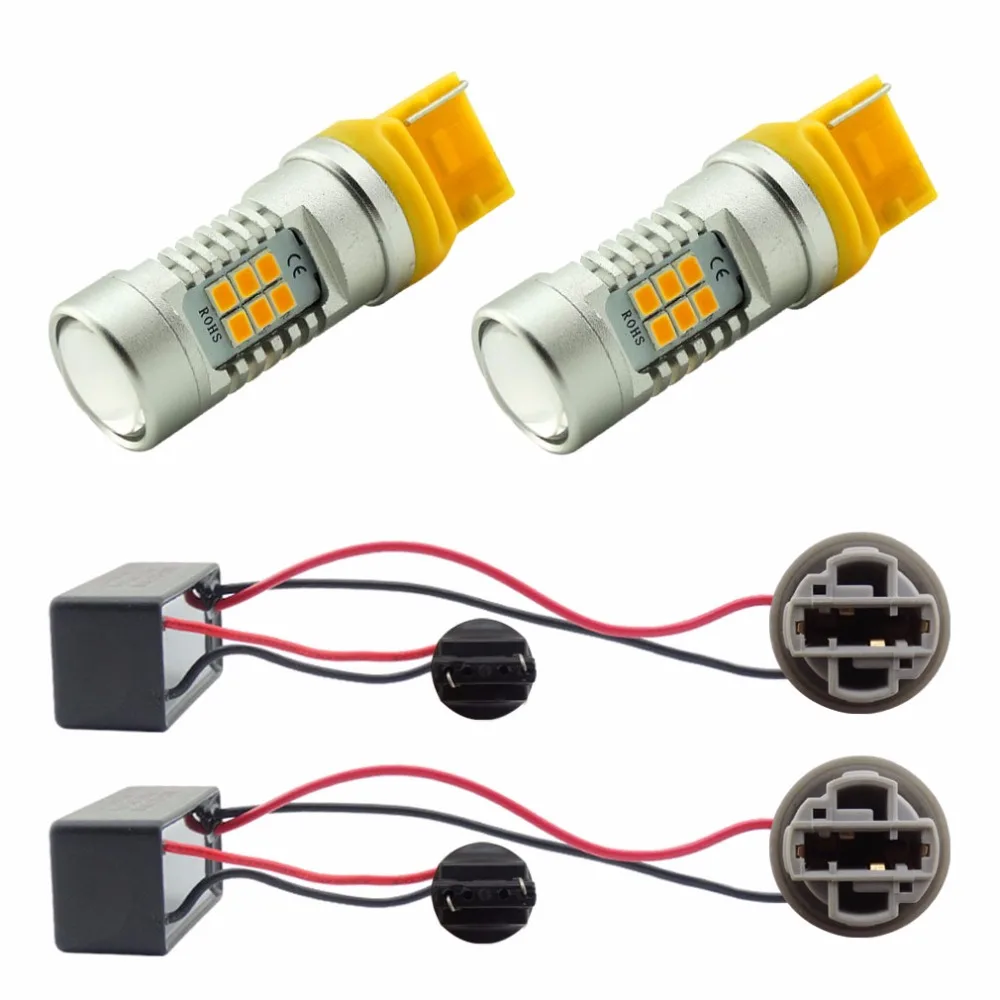 T20 7440 W21W WY21W светодиодный Canbus ОШИБОК Нет Hyper флэш мигающий декодер Резистор
