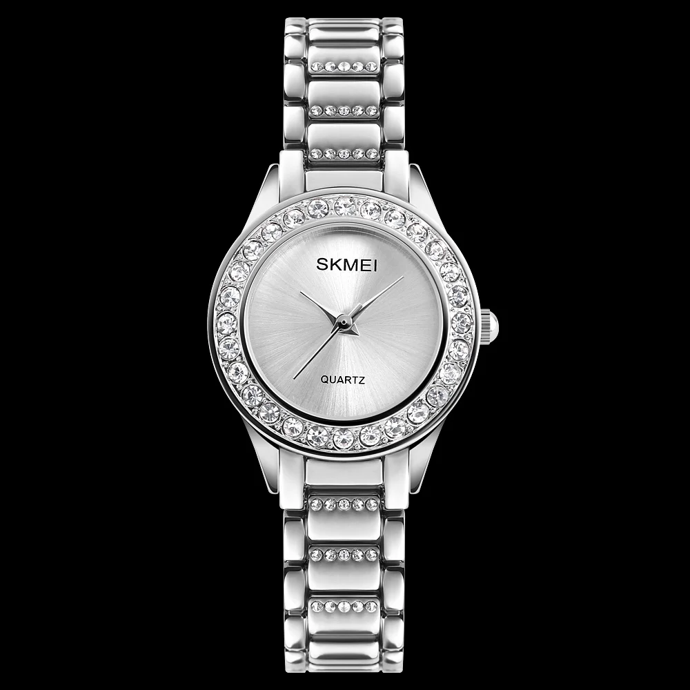 SKMEI Роскошные часы кварцевые женские модные Повседневное Jewelry Для женщин браслет