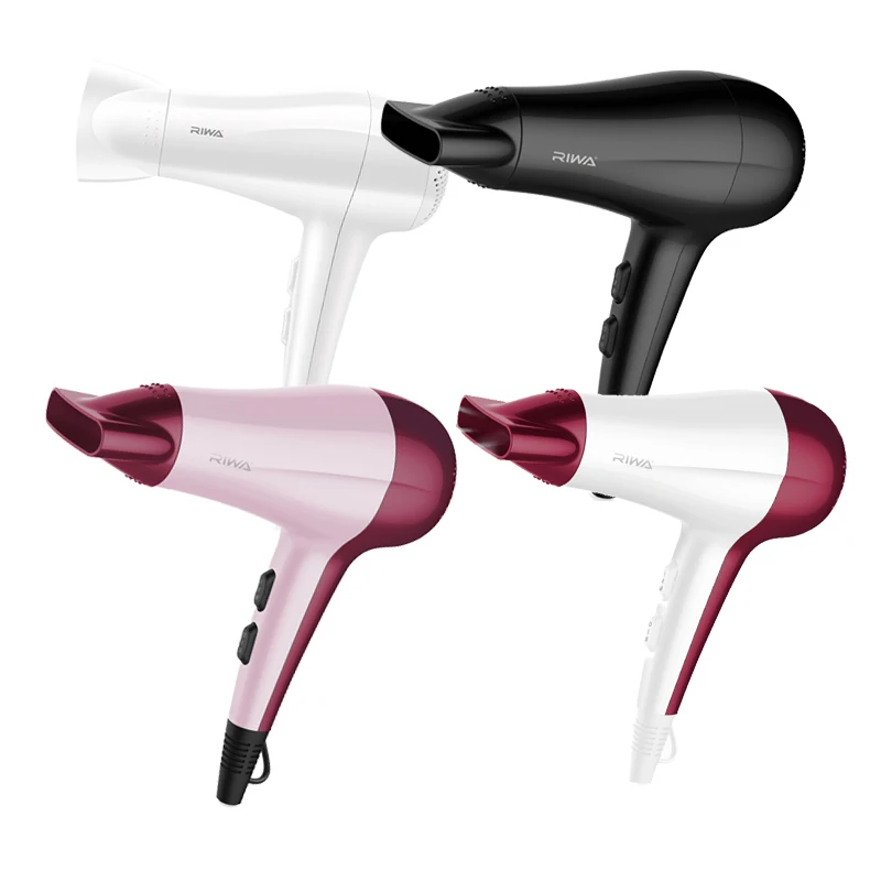 

RIWA 4 color Blow Dryer Smart Thermostatic Wall Mount Hair Dryer Professional 6 Mode Mini Hair Dryer Family Travel 2000W