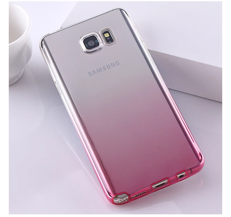 Ультратонкий Мягкий Прозрачный чехол из ТПУ для Samsung Galaxy Note 3 4 5 7 прозрачный