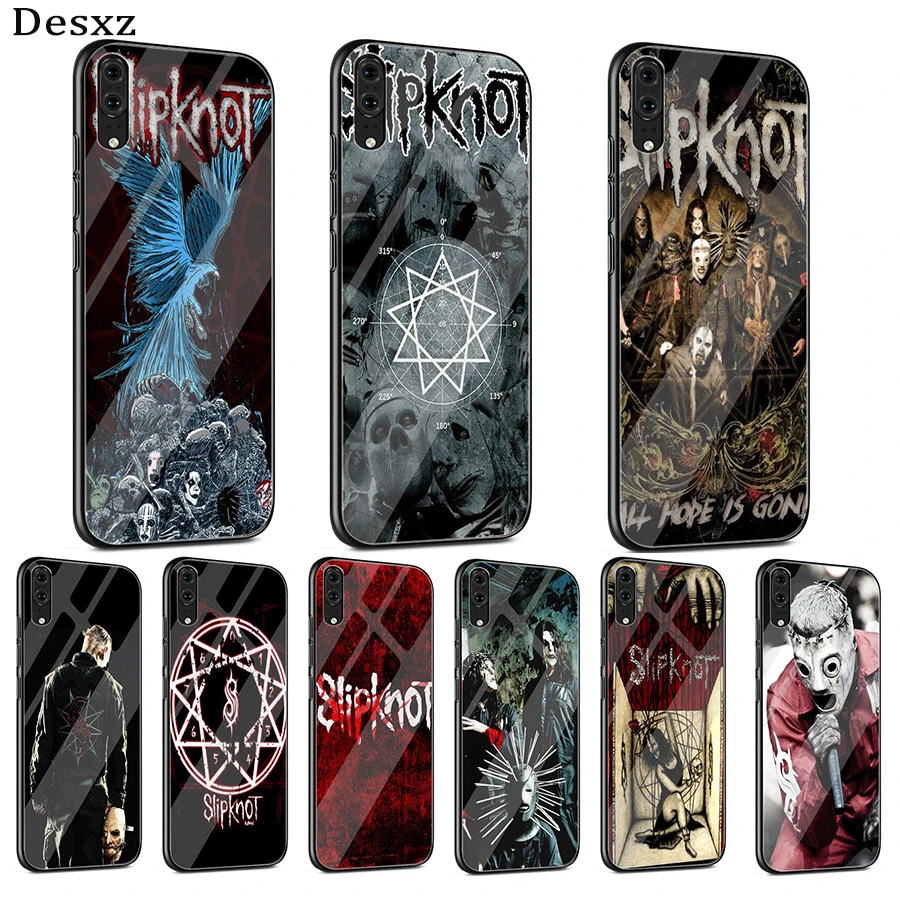 Desxz стеклянный чехол для телефона Huawei Mate Honor 8X 9 10 7A 20 P30 P20 P10 Lite Pro P Smart Cover Slipknot Clown Corey