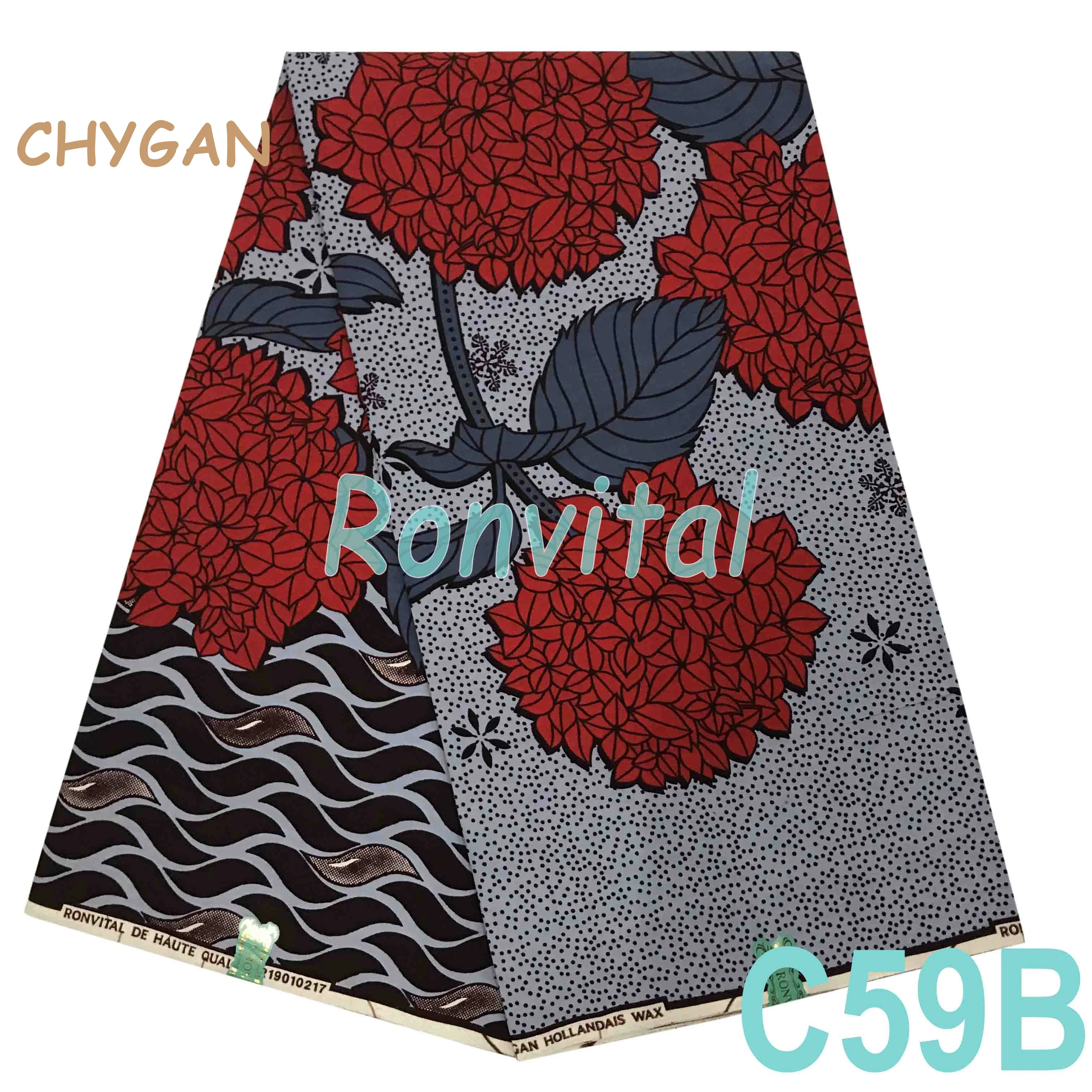 Ronvital CHYGAN воск высокого качества 100% хлопок материал печати DIY ткани 6 ярдов/партия