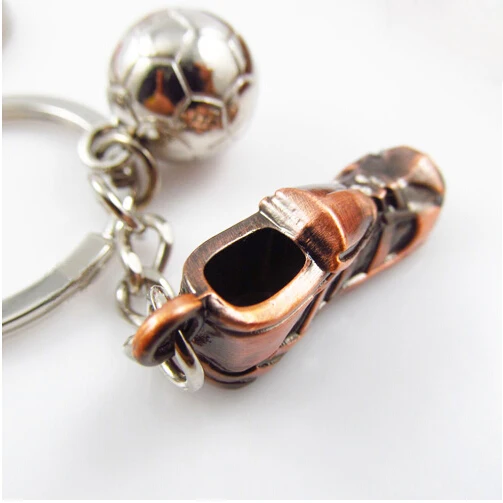Медный Тон футбольный мяч спортивная обувь подвеска брелок|pendant keychain|shoe keychainball