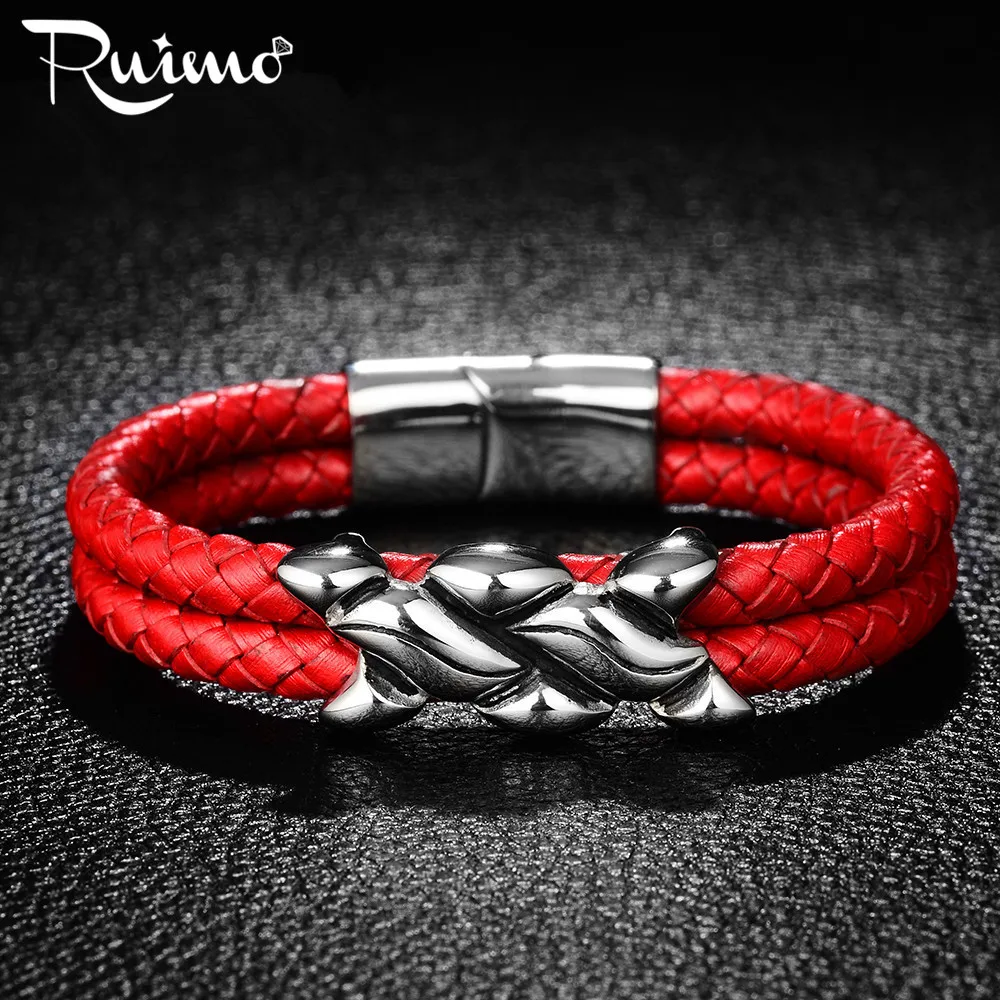 Переплетенные амулеты RUIMO из нержавеющей стали 316l бисер с большим отверстием 12x6