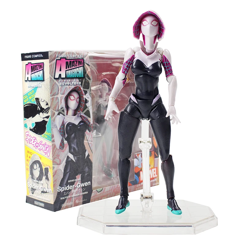 Экшн-Фигурка Человека-паука Revoltech Amazing Woman Spider-Gwen сексуальная модель игрушка