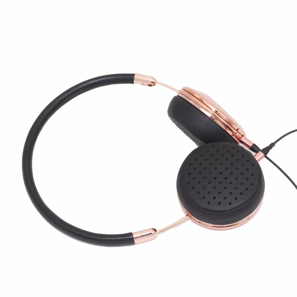 Новая мода Проводная повязка на голову HiFi наушники портативные розовые золотые наушники Fone De Ouvido для mp3-плеера мобильного телефона с сумкой BH870